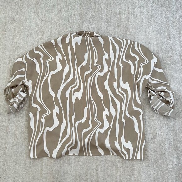 Korye Boho Tab Sleeve Tie Front Blouse Top 2X - Picture 4 of 9